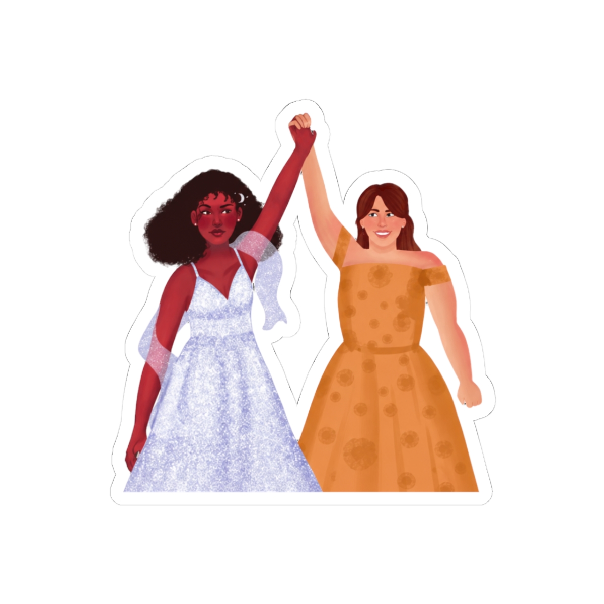 Abby and Leah Prom Nostalgia Playful Sticker - Official stickers merchandise