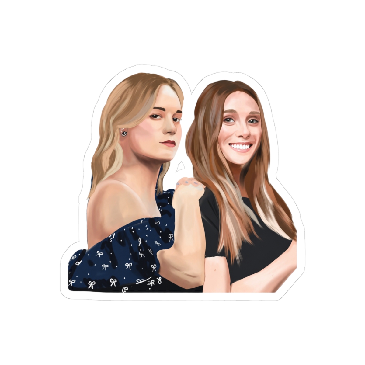 Lizzie and Brie Adorable Duo No-Outline Sticker - Official stickers merchandise
