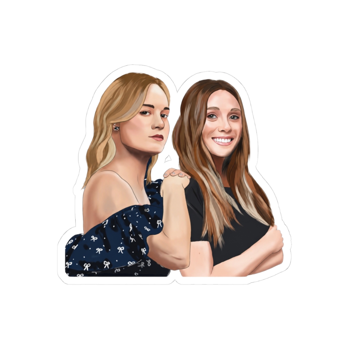 Brie & Lizzie Whimsical Duo Playful Sticker - Official stickers merchandise