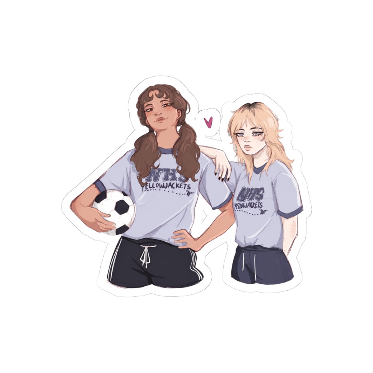 Lottie and Nat Adorable Duo Gear Sticker - Official stickers merchandise